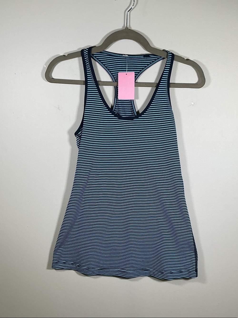 Lululemon Striped Racerback Tank Top Blue Medium (No Tag)